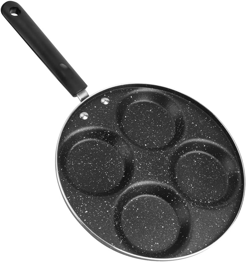 Egg Frying Pan, 4 Cup Aluminum Circle Fried Egg Pan Nonstick Pancake Pan Non Stick Egg Cooker Multi Skillet Omelet Pan for Frying Eggs Burgers Bacon image number 5