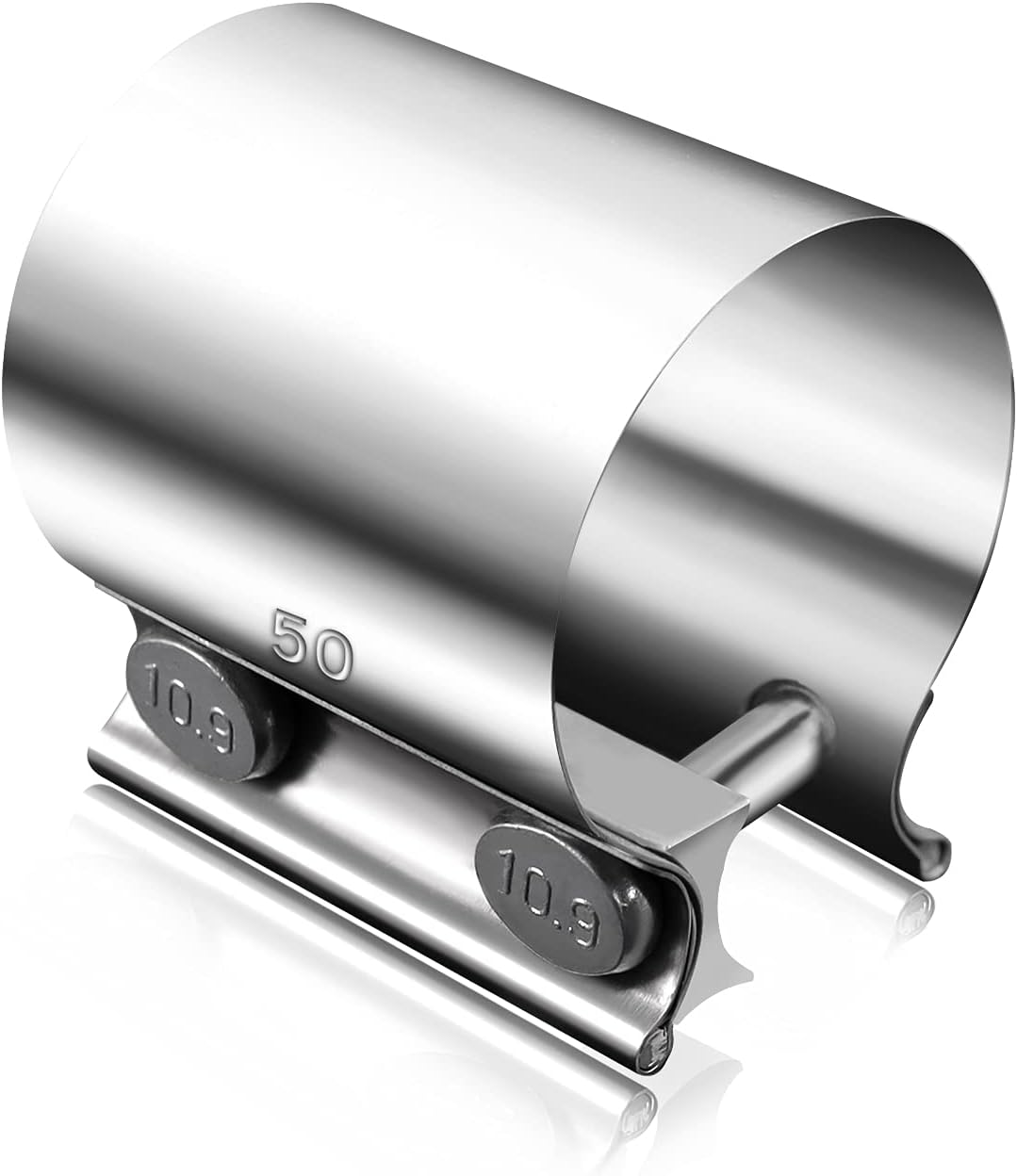 Tnuocke 1.75" Butt Joint Band Exhaust Seal Clamp Sleeve,45Mm Stainless Steel Exhaust Sleeve Band for Exhaust Pipe, Muffler,Manifolds,Coupler H-031-45 image number 5