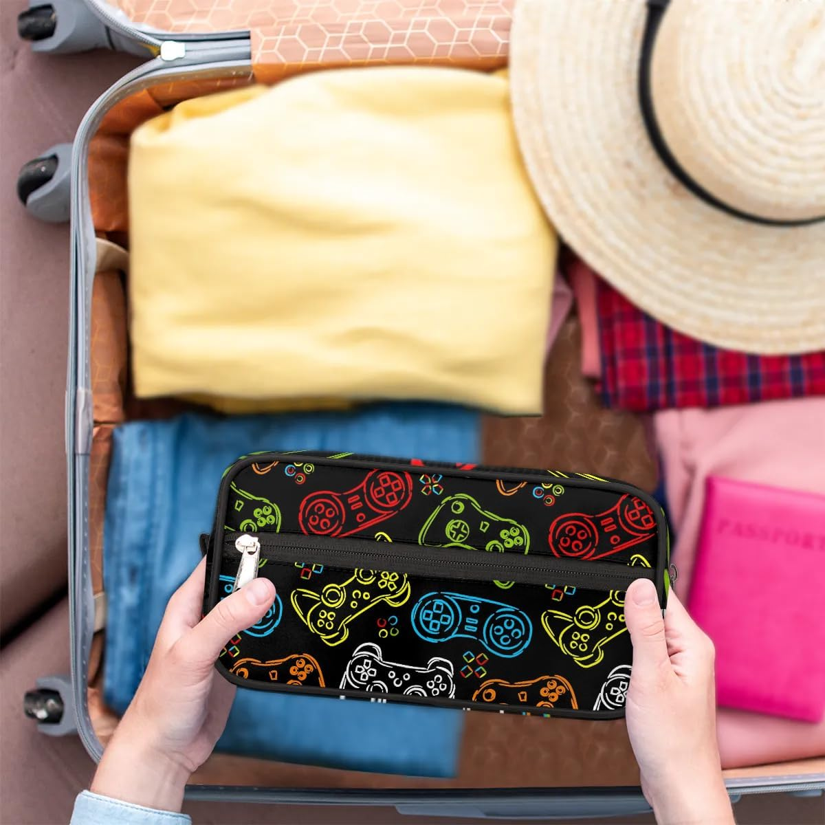 ADTASU Kids Toiletry Bag for Boys Girls, Game-3 image number 2