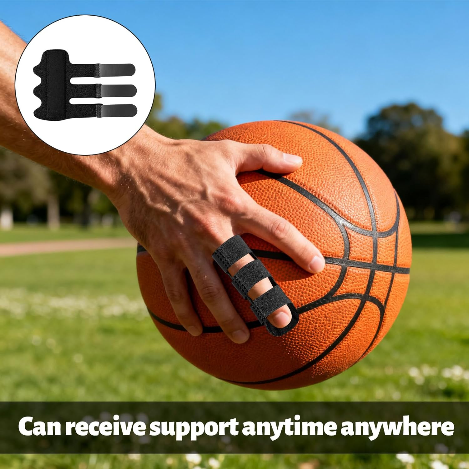 Trigger Finger Splint, 4Pcs Mallet Finger Splint, Thumb Splint, Upgraded 3 Straps Trigger Fingers Brace, Brace for Pain Relief, Arthritis, Broken Finger Protection, Straighten, Knuckle Immobilization