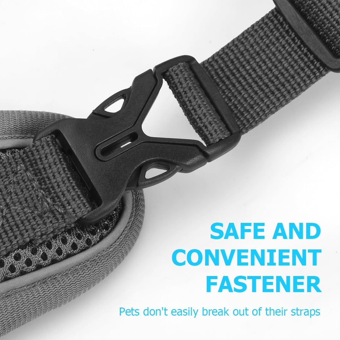 JYNVO Cat Harness with Lead, Escape Proof, Adjustable Cat Chest Harness with Reflective Stripes and Breathable Mesh Fabric for Nighttime, Safe, Comfortable for Cats, Kittens, Puppies (Grey-M)