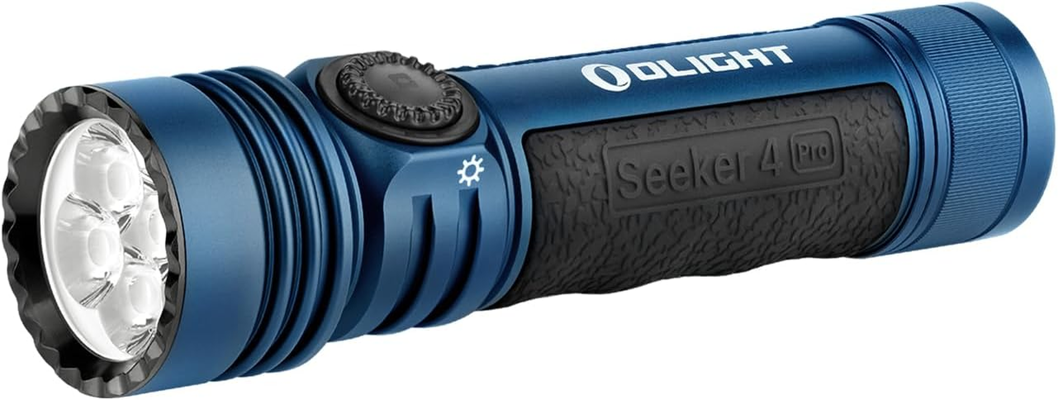 OLIGHT Seeker 4 Pro Maximum 4600 Lumens Super Bright Flashlight with Holster Dual Charging Options for Outdoor Searching, Hunting(Black)