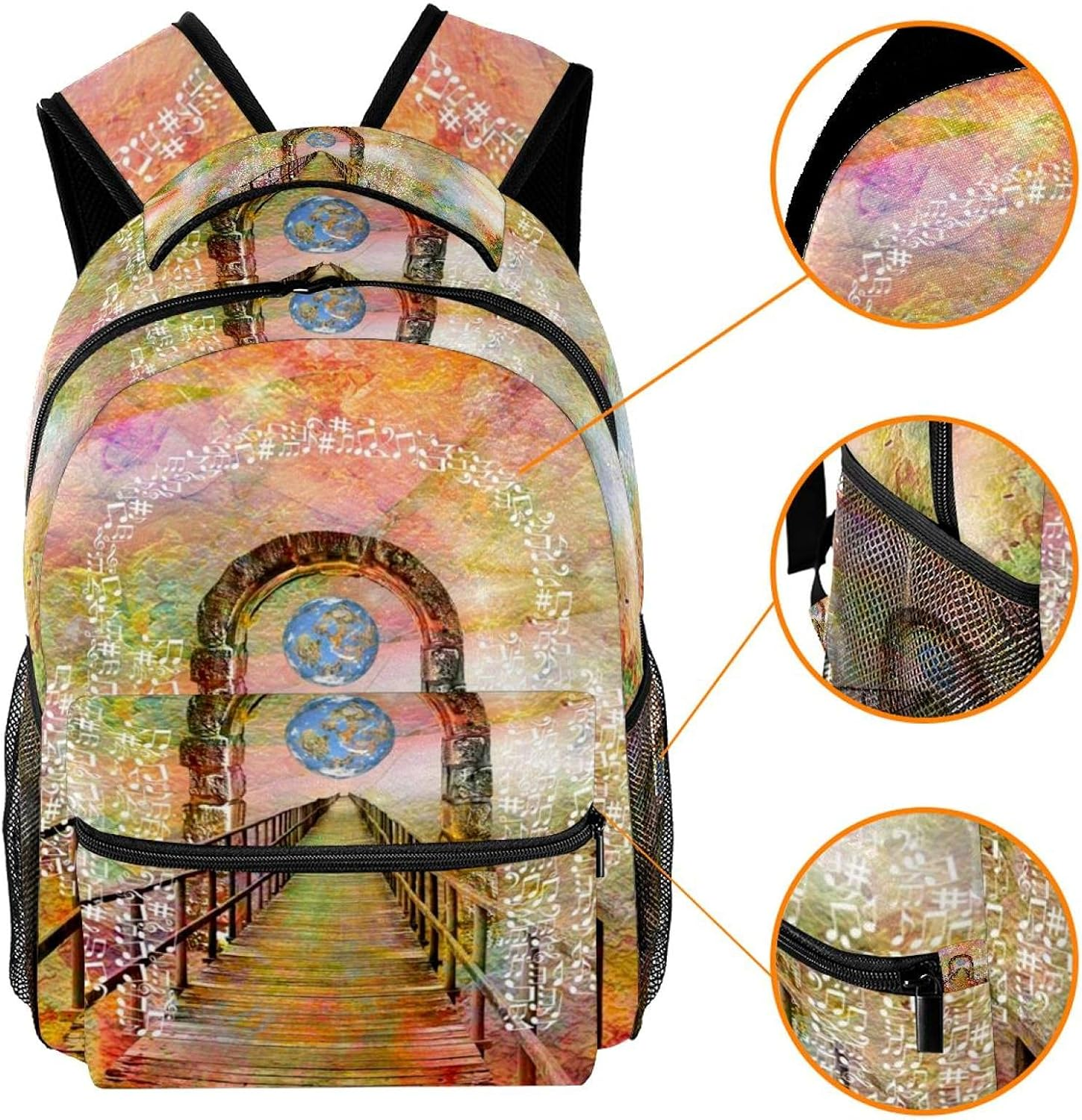 Fairy Tale Door Backpack Students Shoulder Bags Travel Bag College School Tote Backpacks image number 1