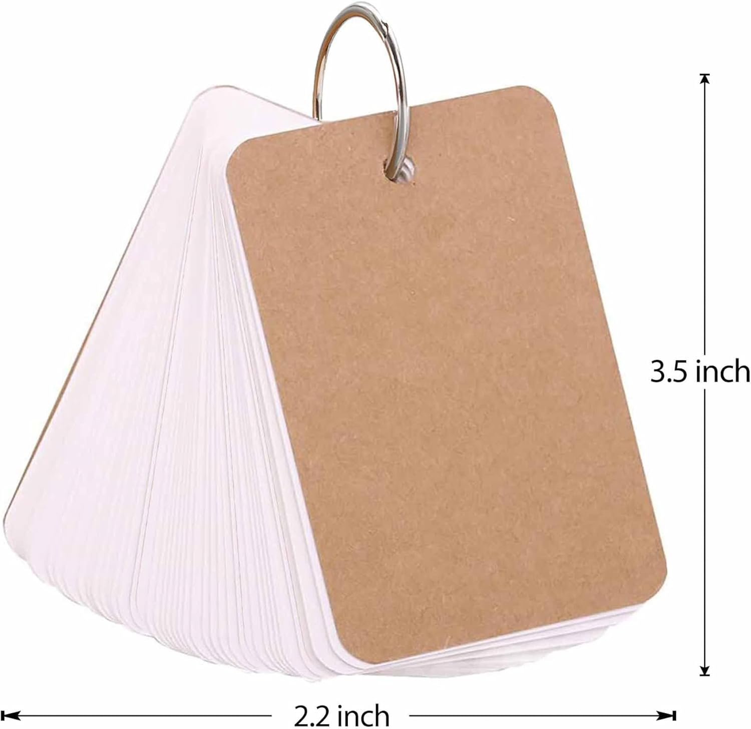 300 Sheets Blank Flash Cards with Rings, 3.5 X 2.2 in Blank Index Cards with Metal Binder Ring for Home, School and Office Learning, Memory - (White, 6 Pack) image number 1