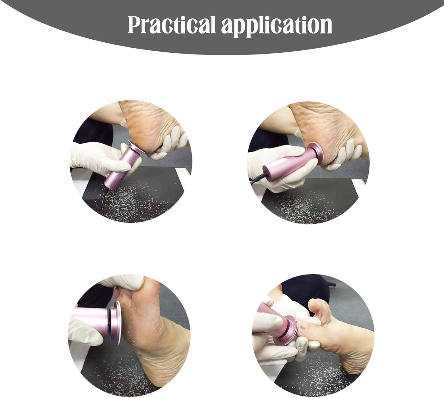 Sandpaper for Electric Callus Remover, 60 Pieces Replacement Sandpaper, Foot Care Pedicure, Professional Sanding Discs for Feet Callus Remover, Pedicure Tools Accessories (100 Mesh) image number 4