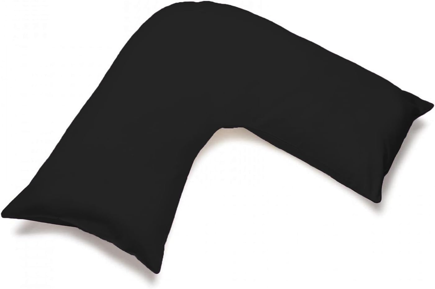 CLOUDPUFF 1000TC Ultra Soft Brushed Microfibre V Shape/Tri/Boomerang Pillowcase Wrinkle, Fade and Stain Resistant with Envelope Closure (2, Black) image number 4