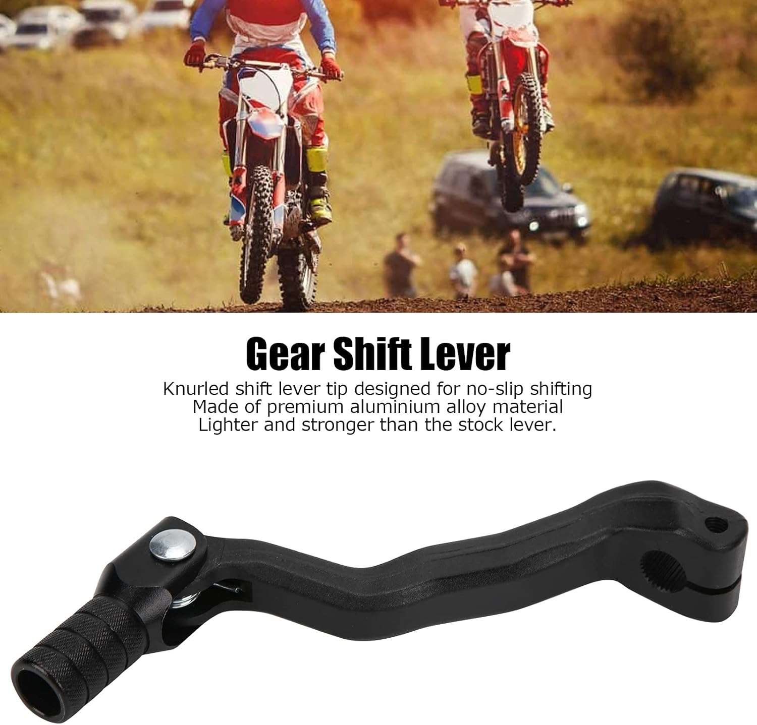 Gear Shift Lever,Gear Shift Lever Aluminium Alloy Folding Foot Shifter Replacement for CG CB NC 125 150 200 250 450 Dirt Pit Bikes image number 2
