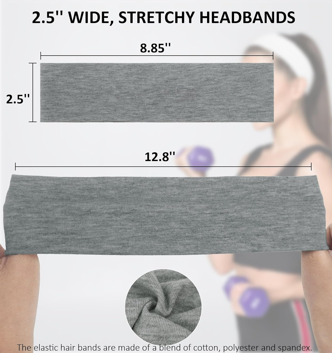 Headbands for Women Non Slip Women Sport Headbands, Sweat Headbands for Workout Yoga Running, Stretchy Hair Bands for Women'S Hair - Color B image number 5