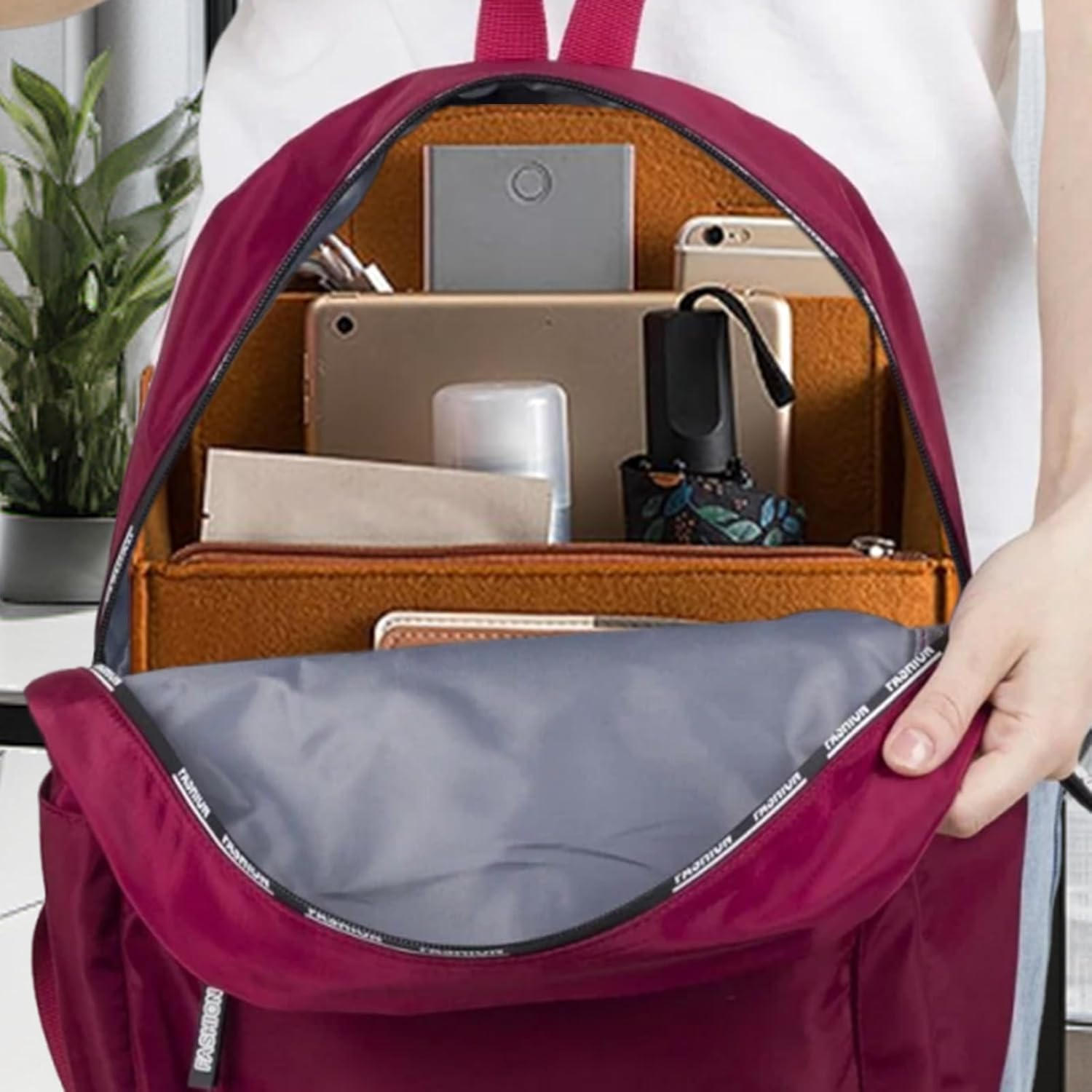 Backpack Organizer, Bag Organizer, Backpack Insert Wallet Organizer - Lightweight Backpack Organizer Liner, Large Bag Organizer with Multi Pockets for Adults and Kids image number 6