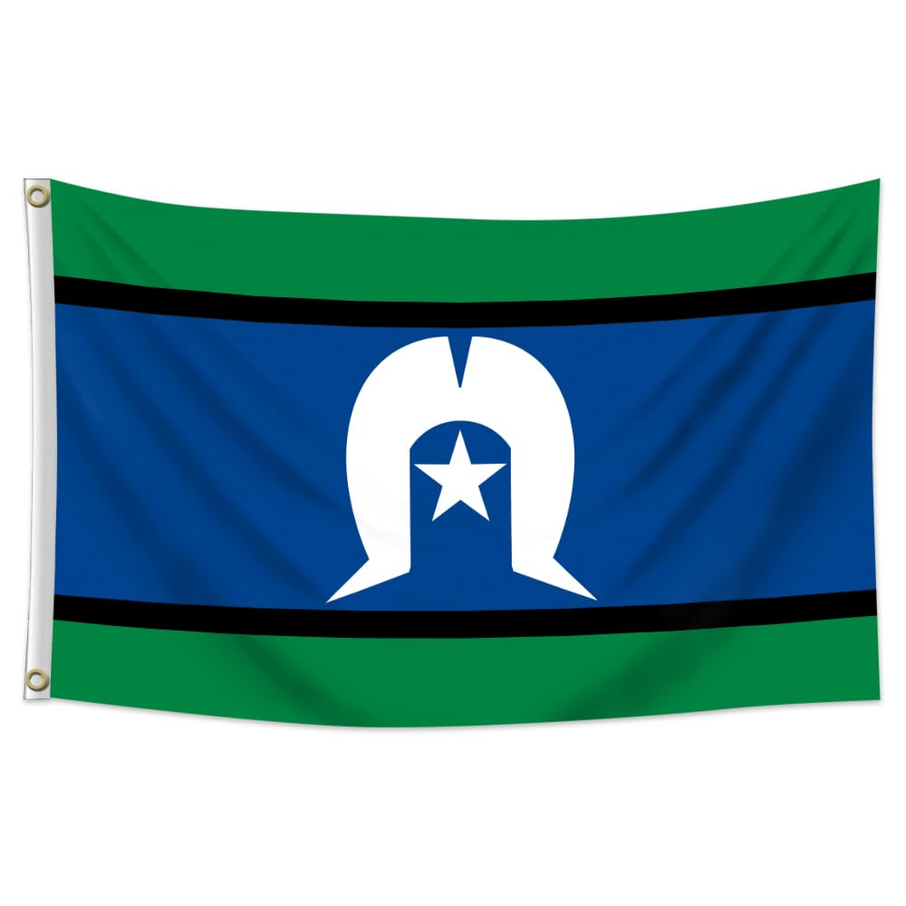 Naerza Torres Strait Islander Flag/Banner 3X5Ft Heavier Duty 100% Polyester 150D image number 1