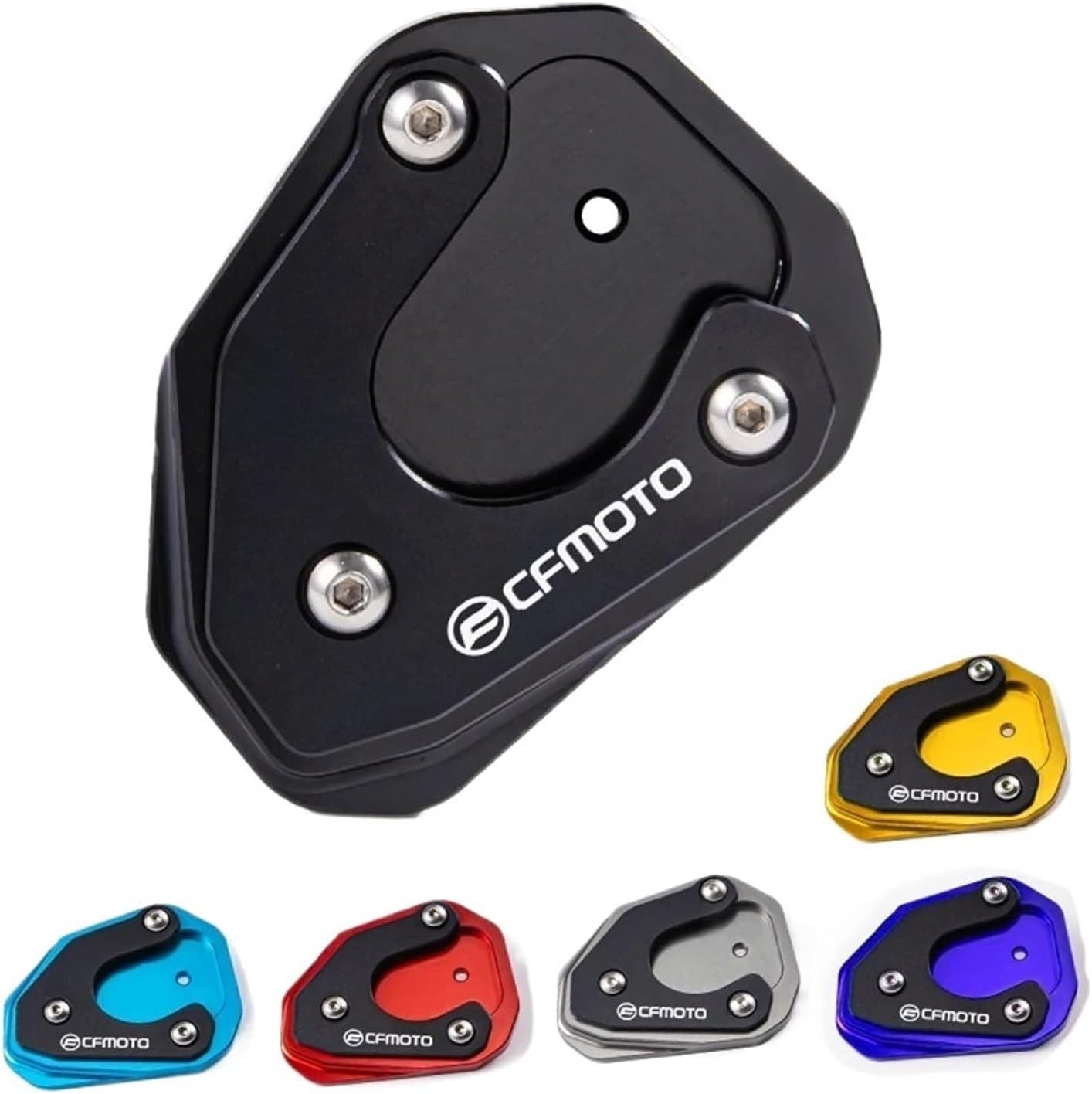 Jininshengxindianzi Compatible with CFMOTO MT800 800MT 650MT 800 650 MT CF Moto 650 TR-G 650TR-G Accessories Motorcycle Side Stand Extension Pad Bracket (Color : CF Black) image number 3