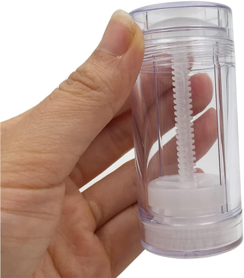 5 Packs Plastic Deodorant Containers,1 Oz /30Ml Empty Clear Cylinder (Bottom Refilling & Twist Up) Refillable Deodorant Tube Bottles Stick Container for Lip Balm,Lipstick, Clear, image number 5