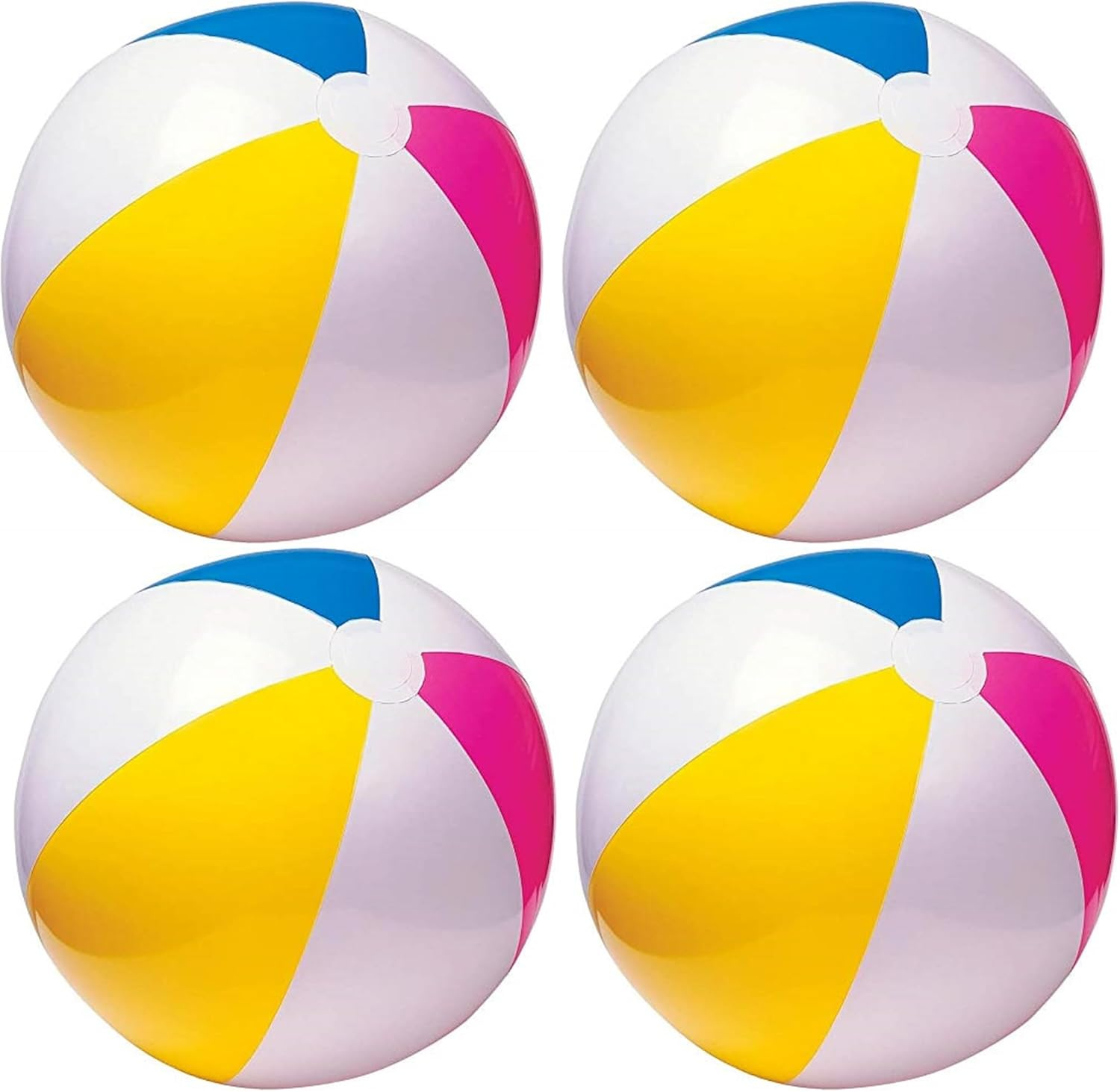 INTEX 24" Inflatable Paradise Panel Colorful Beach Ball - 59032EP (Set of 4) image number 3