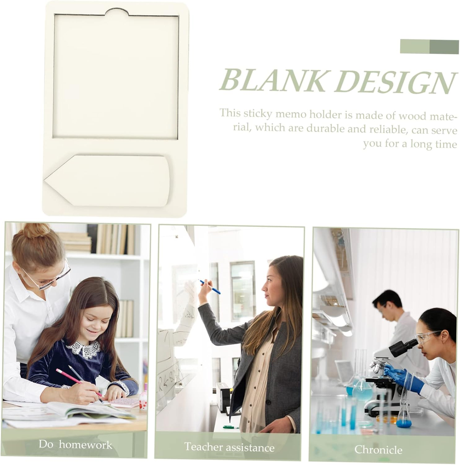 Holder Pencil Shape Memo Pad Tray Sublimation Blank Product Office Desk Accessory image number 4