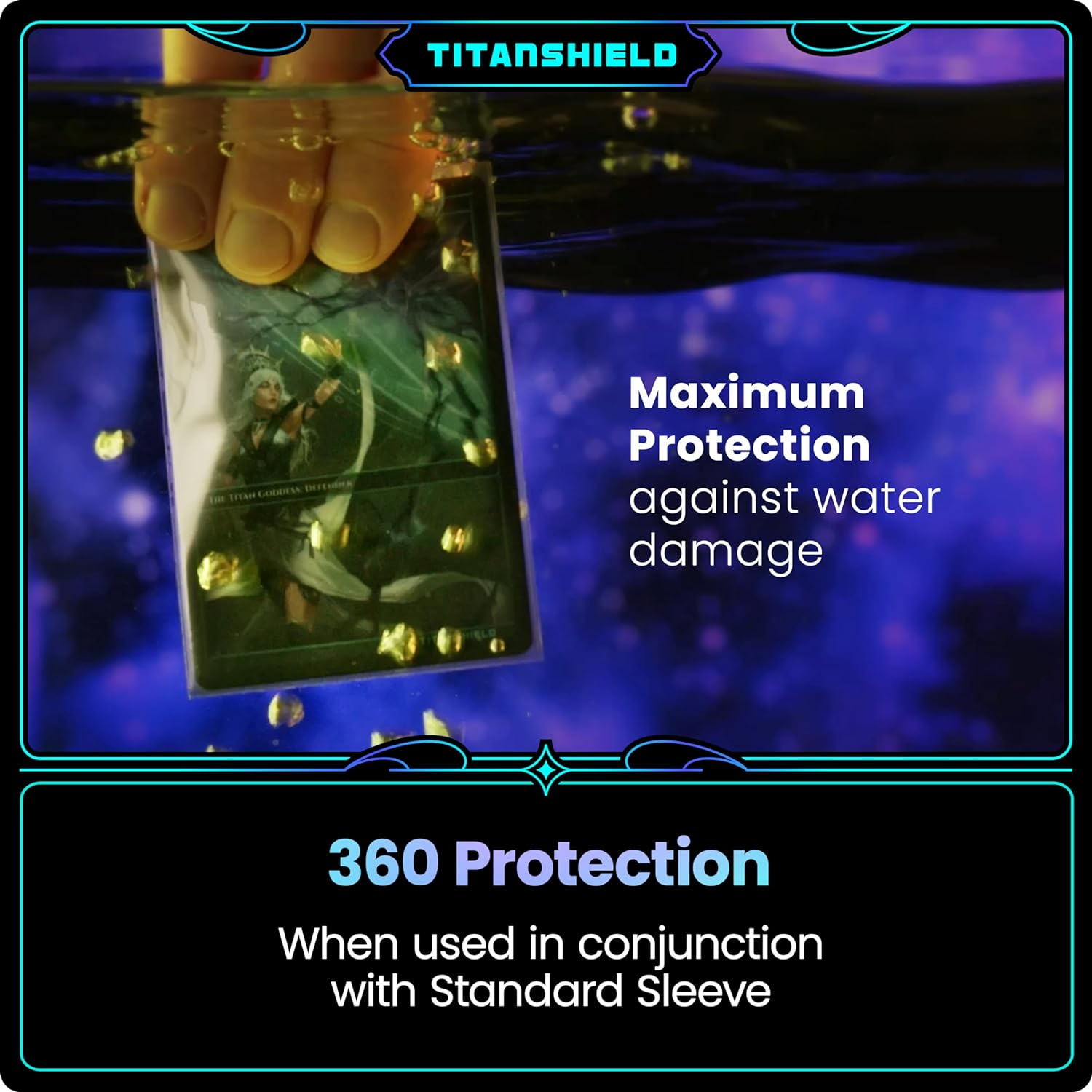 Titanshield (5 Packs of 200S /Total 1000 Sleeves) Inner Sleeve Protectors Perfect Size for Double Sleeving MTG Standard Deck image number 3