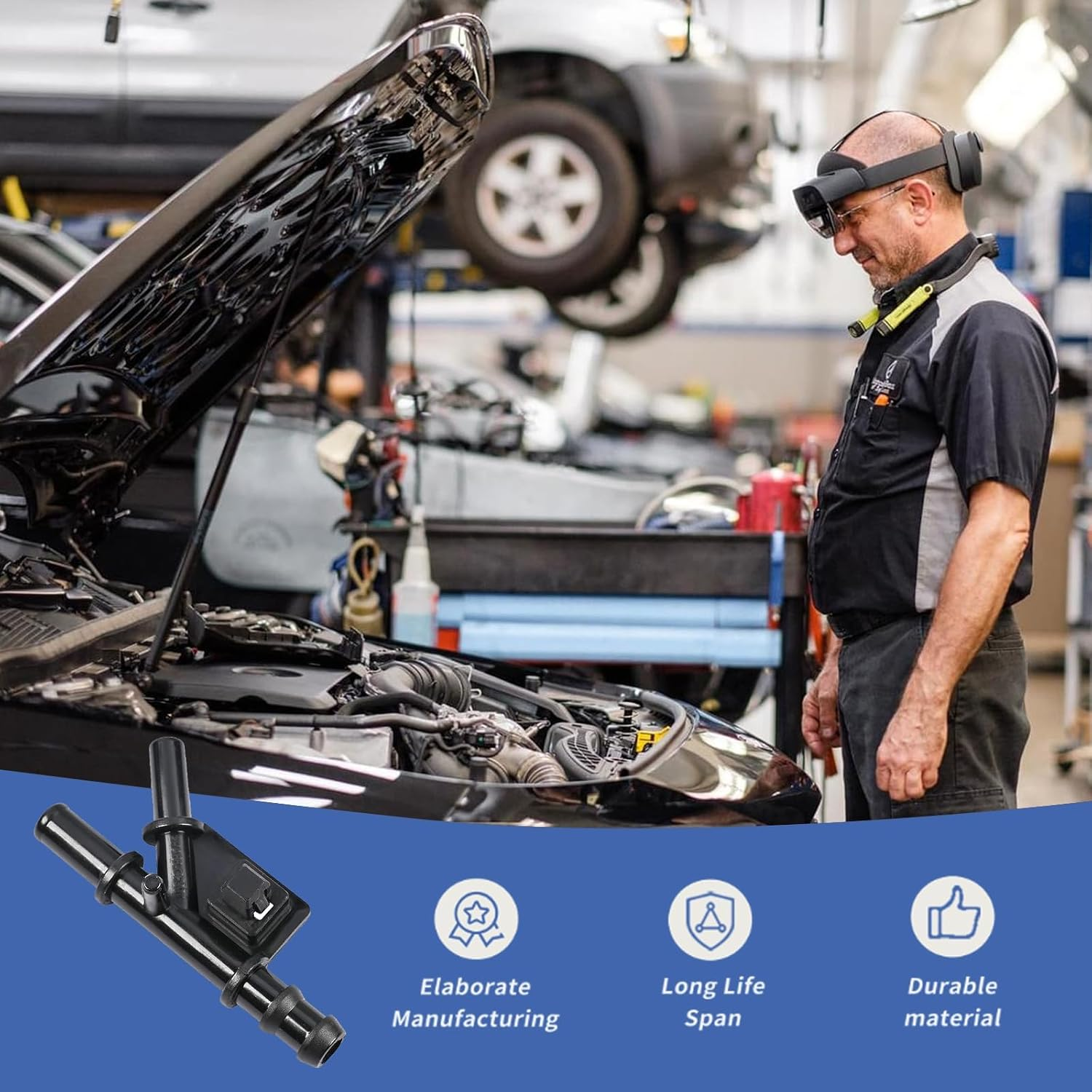 16264-21090 Hose Automobile Water Pipe Joint Connector, Plastic Hose Connector Fit for Toyota Scion Xb 2008-2015, Mark X, Corolla, Rumion, Blade, Auris 2.4L, Hose Water By-Pass Accessories 1626421090