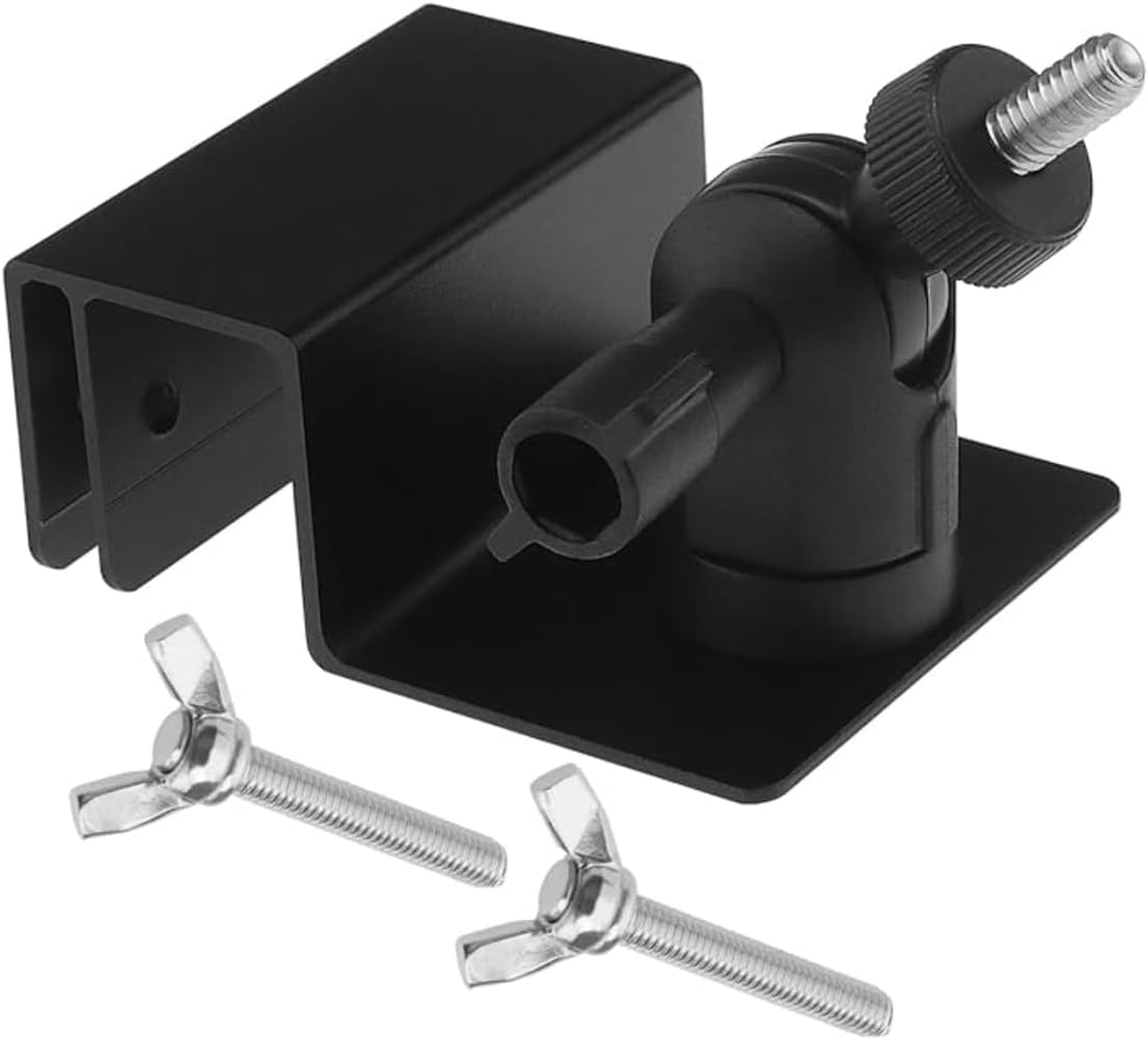 Gutter Mount for Arlo and Eufy Cameras, Black, 360-Degree Rotation, 90-Degree Tilt, Secure Mounting, Weatherproof Alloy Mount for Camera Solar Panel-No Drill