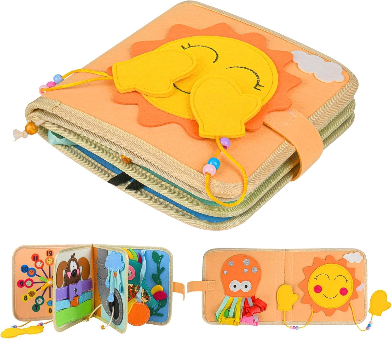 Busy Board, Toddler Travel Toys, Quiet Book, Sensory Toys for Toddlers 3 4 5 6 7, Montessori Toys for Toddler Activities Board, Educational Toys for 3 Year Old Girls Boys Gift (B) image number 1