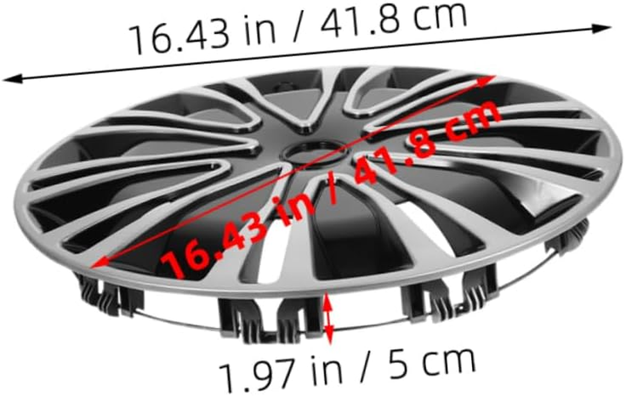 BUGUUYO 2Pcs Car Hubcaps Decorative Wheel Rim Covers Automotive Wheel Hubcaps Car Interior Accessories Easy DIY Install image number 3