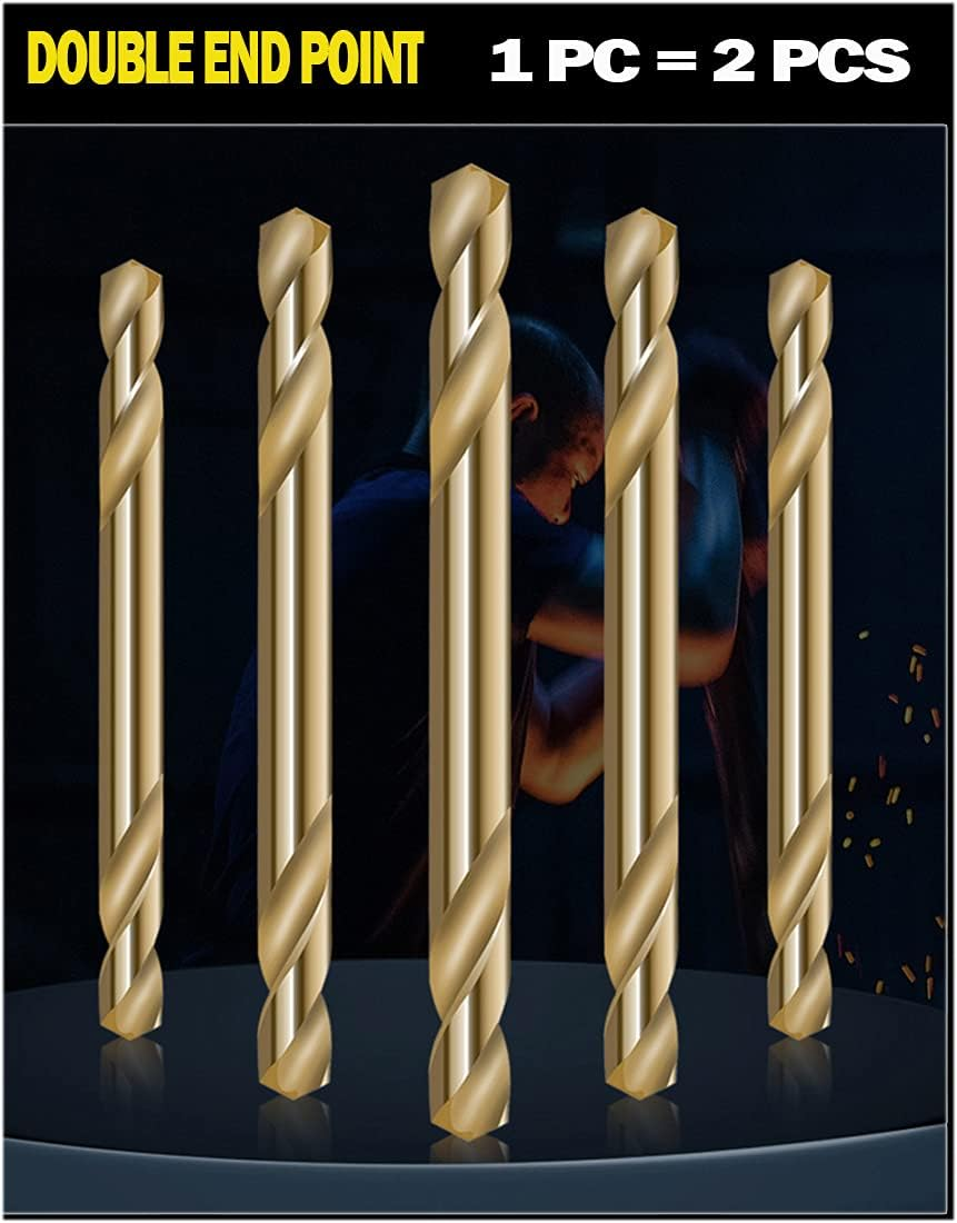 Hss Cobalt Drill Bit Double End 10Pcs 1/8 Inch Drill Steel Metal image number 3