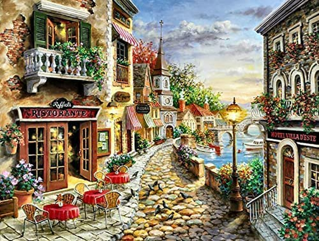 6 Pack Diamond Painting Kits for Adults, 5D Diamond Painting Full Drill round Rhinestone Scenery DIY 12" X 16" Diamond Art Kits Painting by Numbers Arts and Crafts for Home Decor(Seaside) (Seaside) image number 2