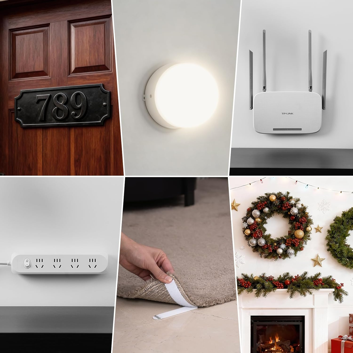 Trilancer Picture Hanging Strips Heavy Duty, 20 Pairs(40 Packs) Damage-Free Adhesive Wall Hanging Strip for Picture Frames,Wall Art,Decoration,No Nails or Tool Needed,Clean Removal for Smooth Surfaces