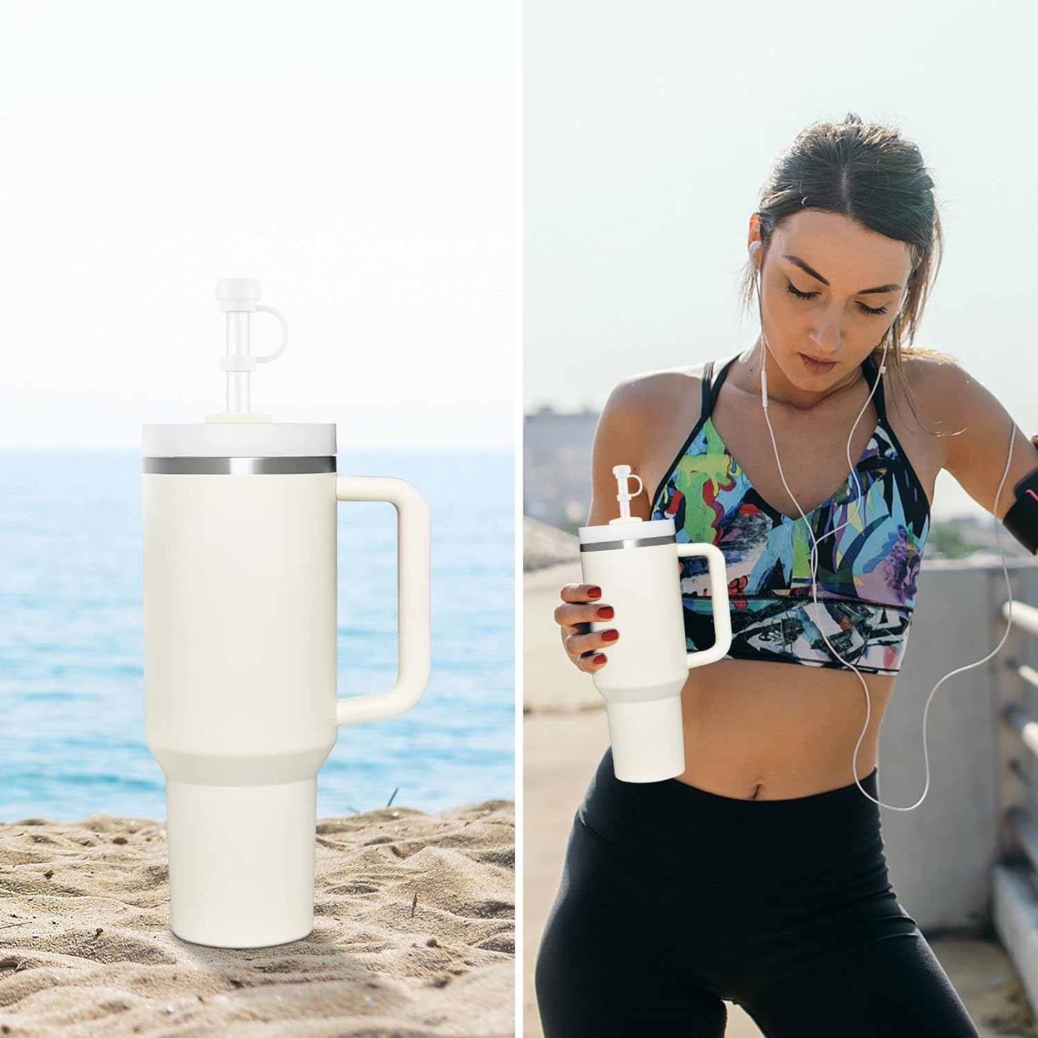 4 Pcs Straw Covers for Stanley Cup 40-20 Oz, 0.4 Inches Silicone Straw Cover Caps, Stanley Cups Accessories, Dust-Proof and Leak-Proof (4 Straw Covers) image number 2