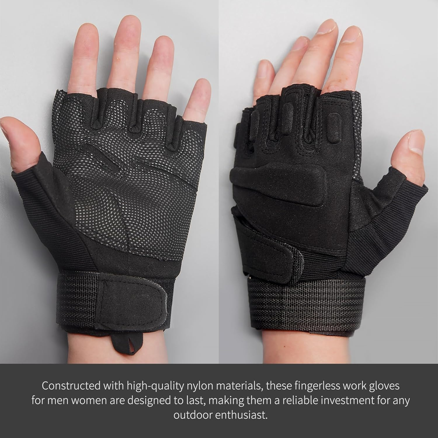 Fingerless Tactical Gloves Half Finger Men'S Airsoft Gloves for Men and Women, Tactical Gloves Fingerless for Motorcycle, Bike, Hunting, Hiking, Outdoor Sports image number 5