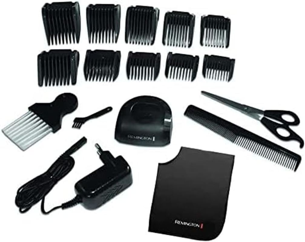 Remington HC5811 Professional Hair Trimmer (Self-Sharpening Ceramic Blades, 10 Attachment Combs, Mains / Battery Operated, Durable Lithium Battery, Professional Aluminium Case, Hairdressing Cape) Hair Trimmer, Hair Trimmer image number 4