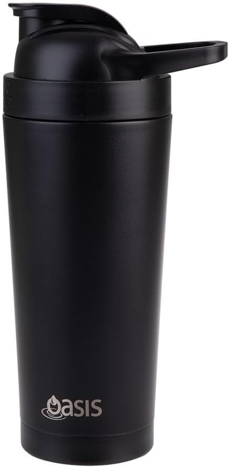 Oasis Stainless Steel Double Wall Insulated Protein Shaker 700 Ml - Black