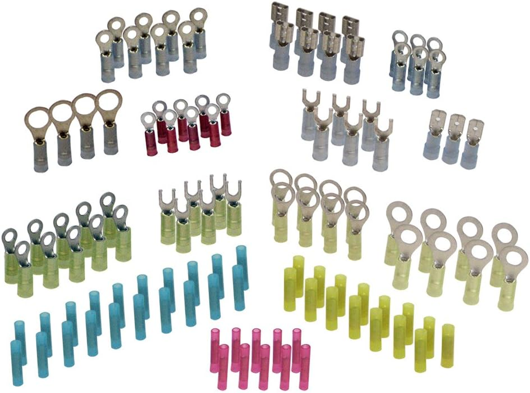 Ancor 220003 Marine Grade Electrical Premium Nylon Insulated Double Crimp Funnel Entry Connector Kit (18 to 10-Gauge, 120-Pack) image number 1