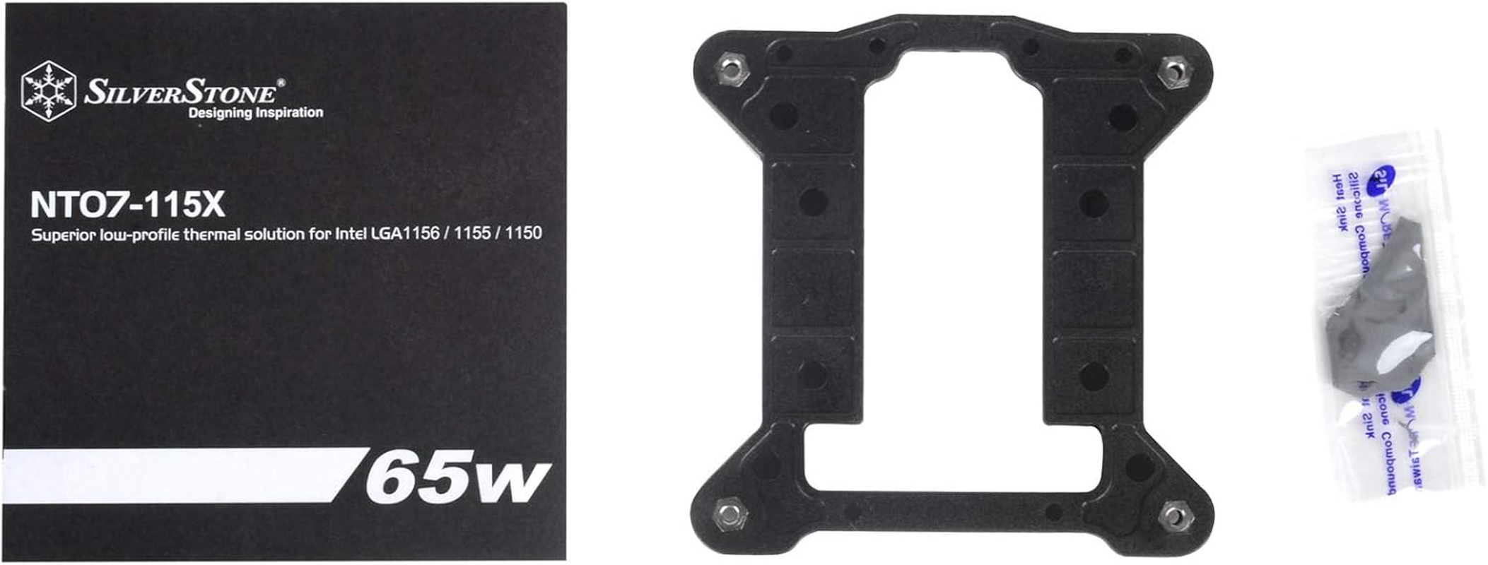 Silverstone Technology SST-NT07-115X-USA LGA1150/1151/1155/1156/1200 CPU Cooler Low Profile 23Mm Tall for 65W TDP Support with 80Mm PWM Fan SST-NT07-115X image number 3