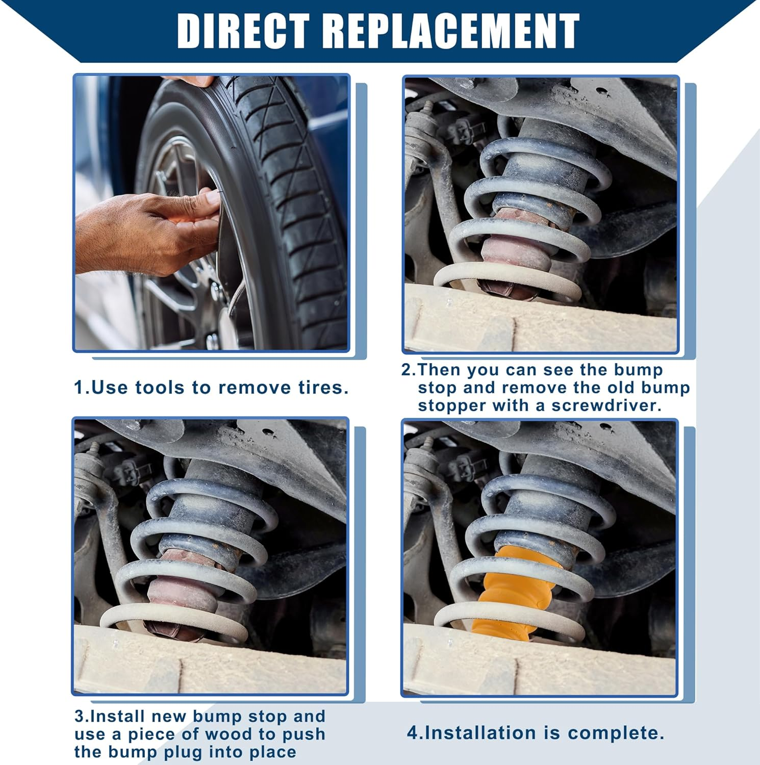 No.4M515K570Aa Suspension Strut Bumper Bump Stop for Mazda 3 2004-2012 for Mazda 5 2007-2012 / Rear Rubber Jounce Bumper Buffer/Durable / 2 Pcs image number 3