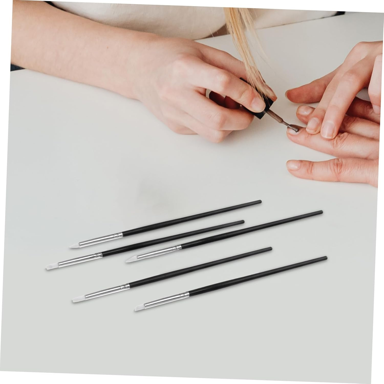 PENIKOKO 15Pcs Nail Polishing Pen Nail Painting Brush Cuticle Pushers for Home Use Beauty Salons image number 4