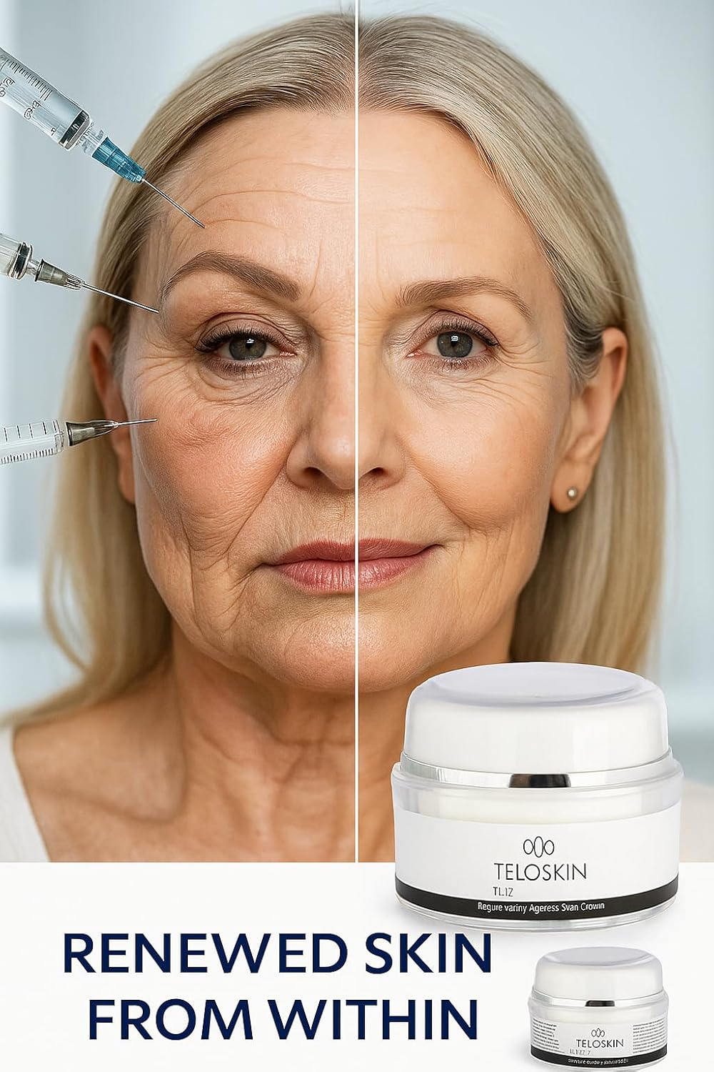 Teloskin TL17+ Regenerative Anti-Aging Skin Cream, with Peptides, Turmeric, Coq10, Vitamin C, Ginseng, Ergothioneine - Prevents Number 1 Driver of Skin Aging - Watch Video! image number 5