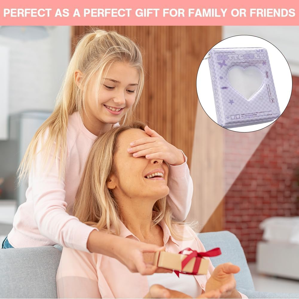 FRAINBOWZ 3 Inch Kpop Photo Card Binder, Mini Album Holder Organizer Book, Photocard Sleeves, Waterproof Album Collection for Idol Photos Gifts