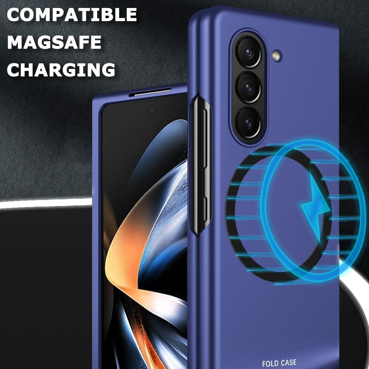 RUNGOS for Samsung Z Fold 6 Case Magsafe (Bare Metal Feel) [Strong Magnetic] [Slim Fit, Ultra Light] [Wireless Charging] Shockproof Magnetic Cover for Samsung Galaxy Z Fold 6 Case 2024 image number 5