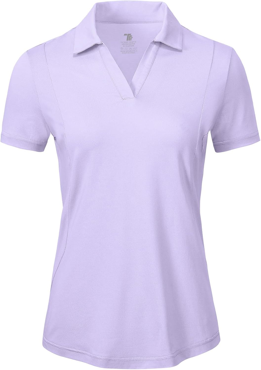 BGOWATU Women'S Short Sleeve Golf Tennis Polo Shirts V Neck Collared Workout Tops UV Protection Dry Fit image number 3