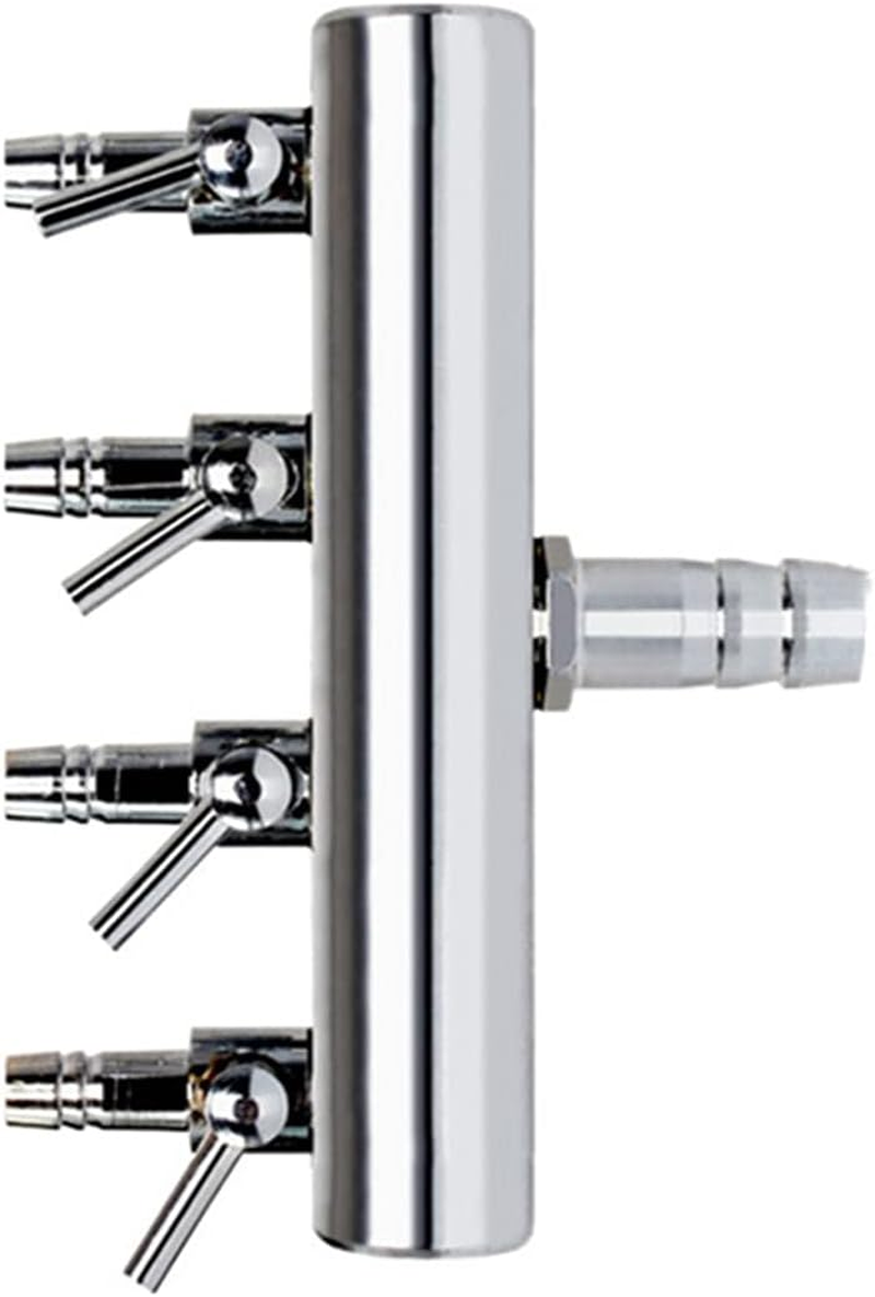 Bnafes Aquarium Air Valve 4 Way Inline Manifold Air Flow Pump Tubing Splitter Lever Control Valve image number 1