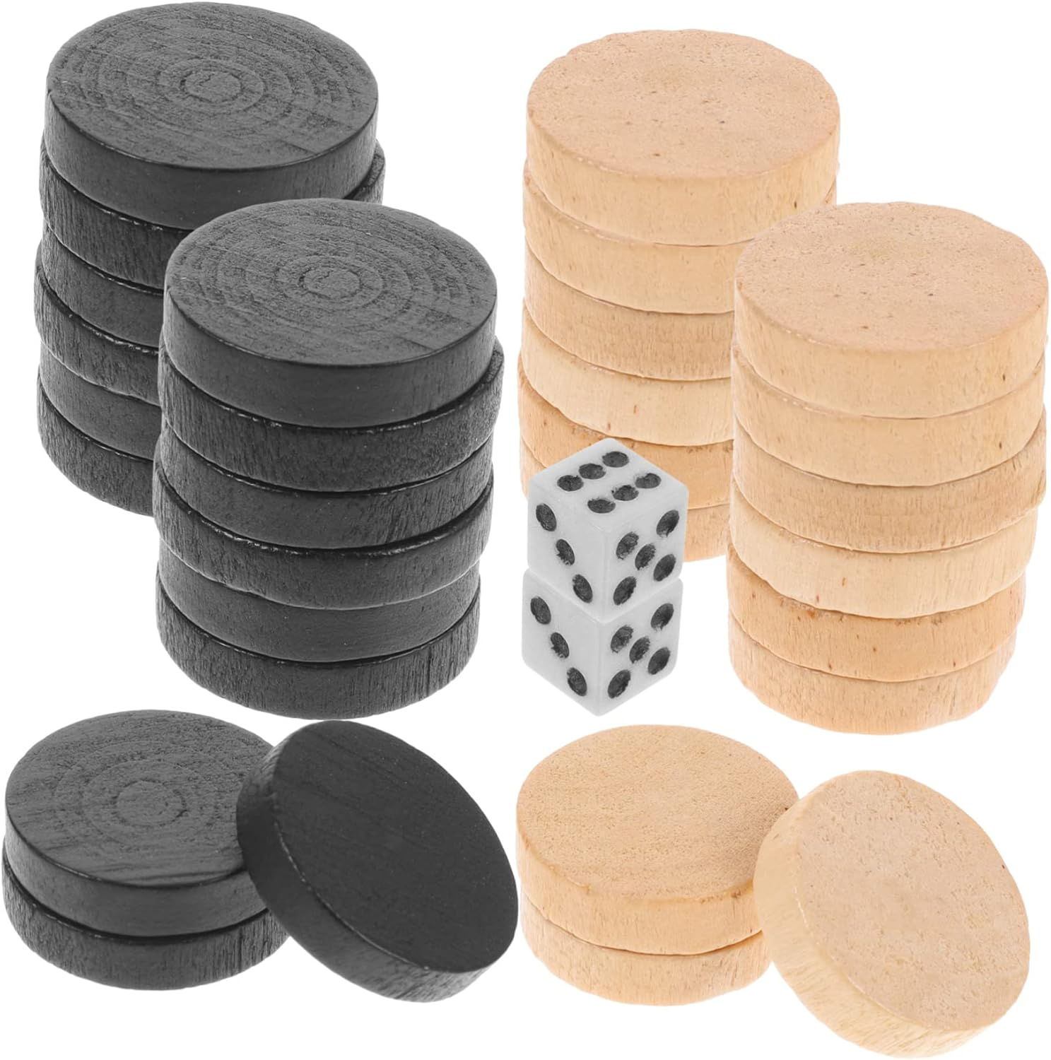 TOYANDONA 1 Set Pieces Chess Pieces Travel Backgammon Checkers Board Game Board Games Football Cards Crokinole Board Game Backgammon Dices Baggamon Board Backgammon Board Chinese Chess Wood image number 4