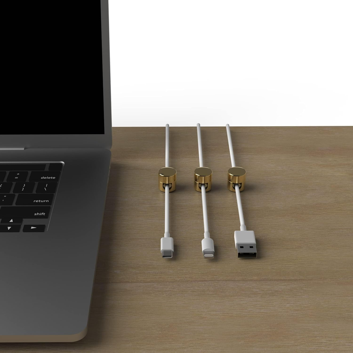 3 Pcs Cord Anchors,Cable Anchors for Desk Organization Premium Aluminum Cord Organizers Charger + Cable Management Clips for Home & Office image number 3