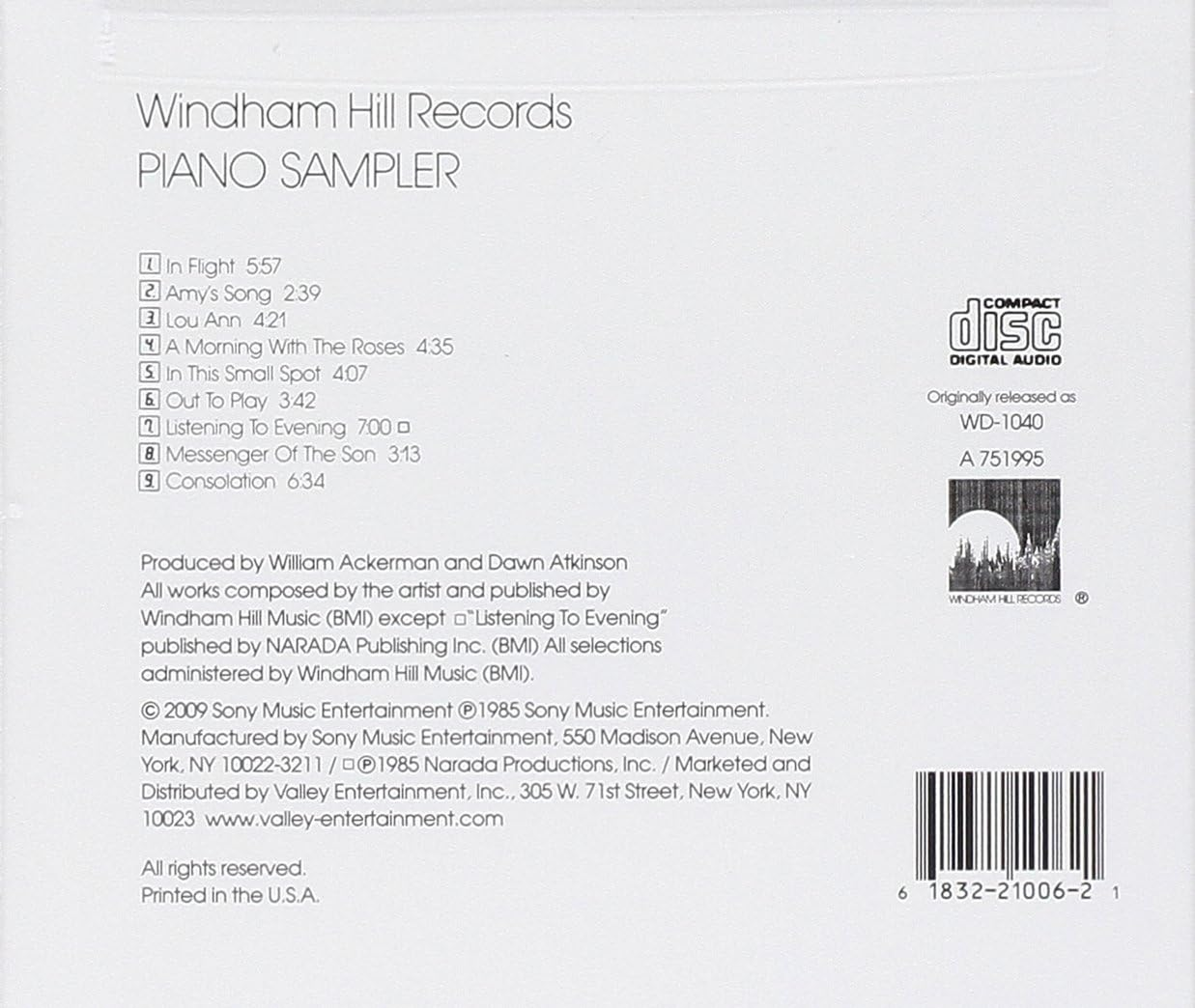 Windham Hill Piano Sampler
