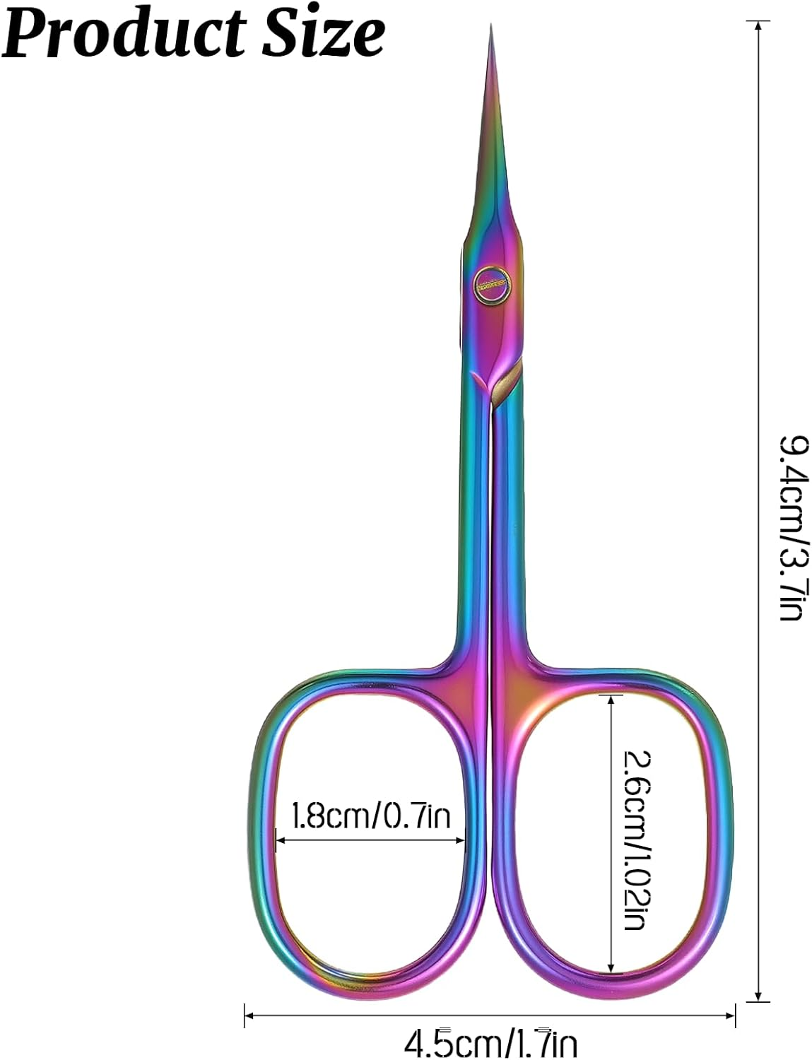 Curved Cuticle Scissors, Professional Cuticle Scissors, Extra Fine Cuticle Scissors, Cuticle Cutter for Cuticles, Eyebrows and Eyelashes image number 6