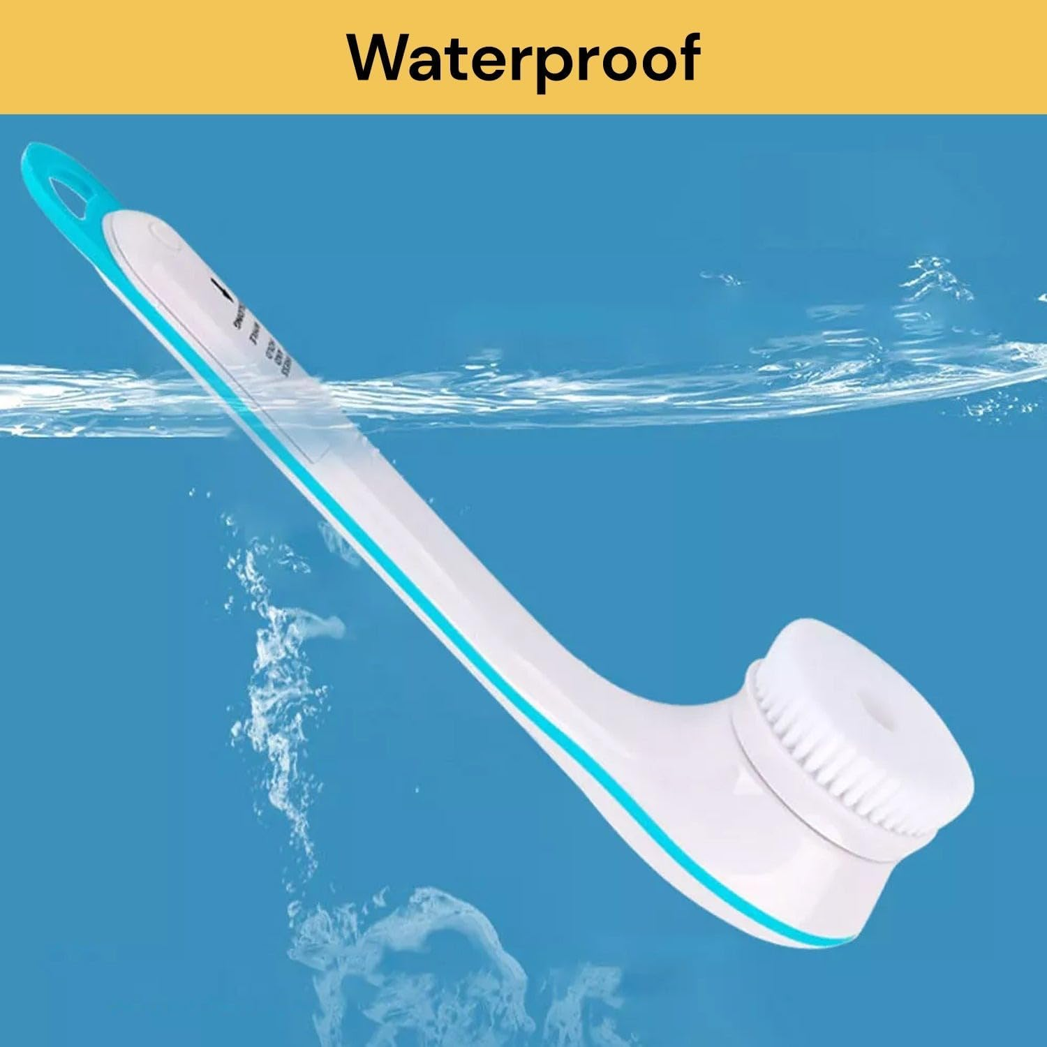 EZONEDEAL Waterproof Electric 5 in 1 Spin Spa Long Handle Spinning Electric Brush Shower Massager with 5 Spa Attachments Cleanse & Pamper Your Body Massager, Body Scrub Cleansing Shower Sponge Brush image number 3