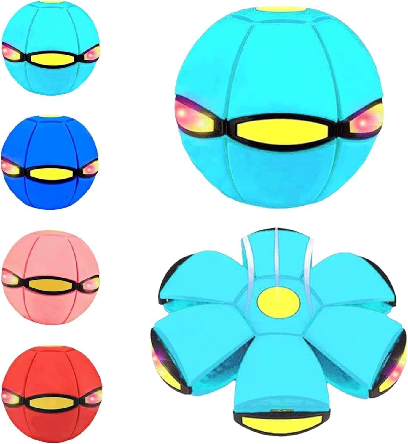 Magic Ball, Magic Metaball, Children Bouncing Ball, Parent-Child Interaction, Dual Form Freely Switchable, with 6 Light