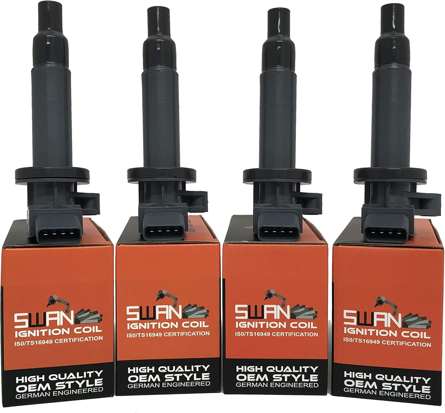 Pack of 4 - SWAN Ignition Coils for Toyota Allex, Celica, Corolla, MR2, Vista & Voltz (1.8L) image number 2