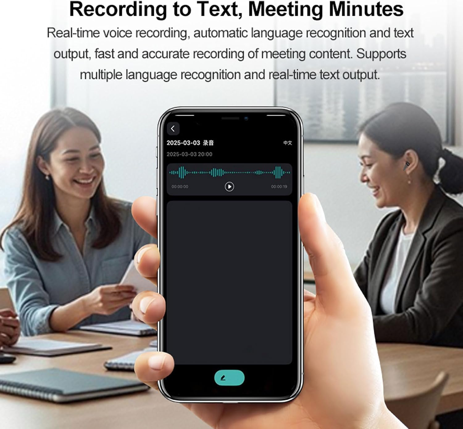 Generic AI Translation Earbuds Real Time, 164 Language Translator Earbud with 7 Modes, Wireless Bluetooth Translation Device with Intelligent Touch for Travel Business Learning image number 4