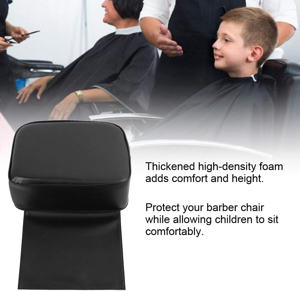 Hair Salon Barber Chair, PU Leather Thickened Child Booster Seat, Boat Booster Seat for Driver, Hair Cutting Styling Beauty SPA Equipment for Home Salon Barber Shop (Black) (Black) image number 5