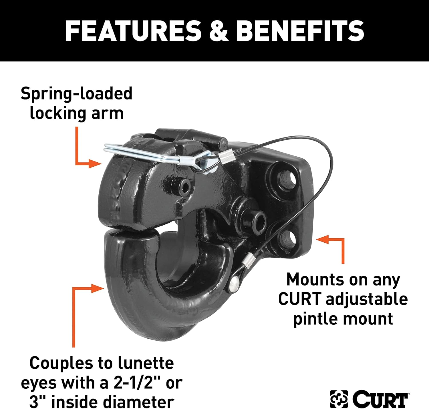 CURT 48215 Pintle Hook image number 2