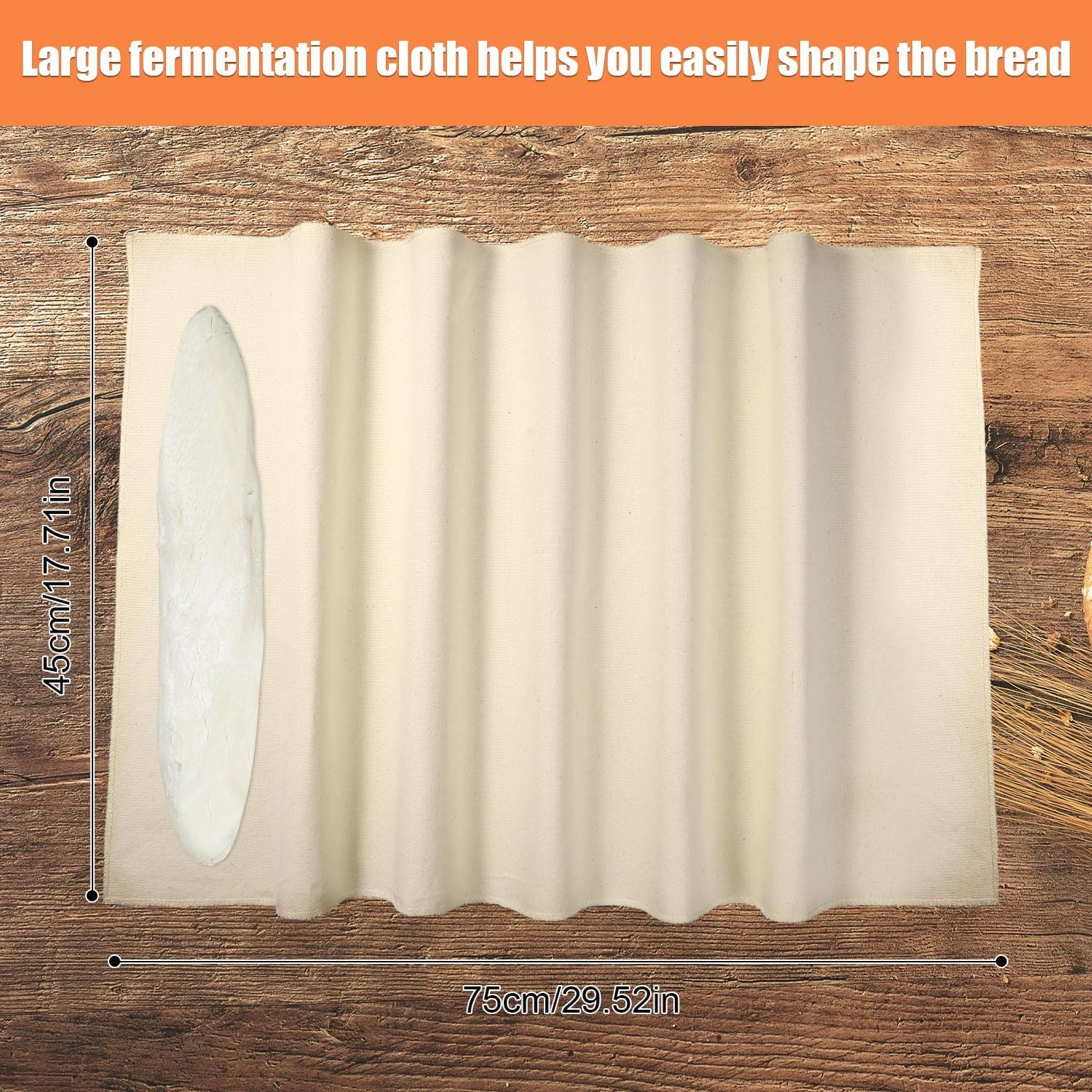 Lasuroa French Bread Baking Pan with Professional Proofing Cloth, 4 Loaves Baguette Bread Pan Long Sourdough Bread Baking Tray Perforated French Bread Pan for Professional & Home Baker image number 4